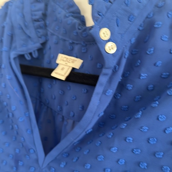 J. Crew 3/4 Sleeve Blue Blouse - Picture 3 of 4